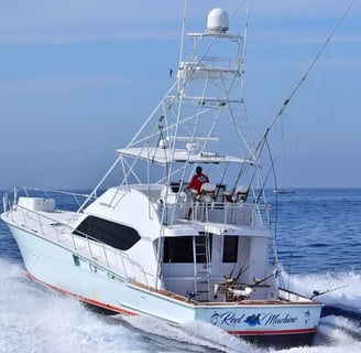 yate de pesca deportiva hatteras 60 cabo san lucas navegando