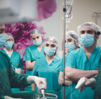 a group of doctors and nurses in scrubs