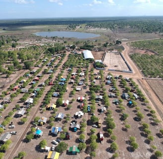 Vista aérea do parque de vaquejada vitória em cristo em pacajus ceará