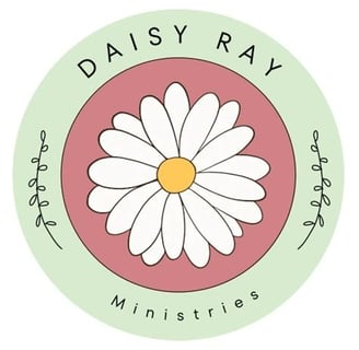a daisy flower in a circle with the words daisy ray