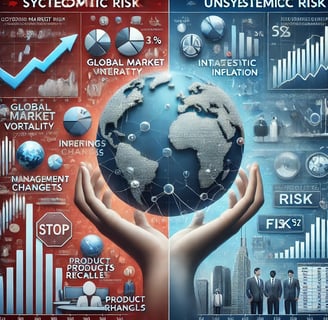 Graphical comparison of systematic and unsystematic risks in stock market investing