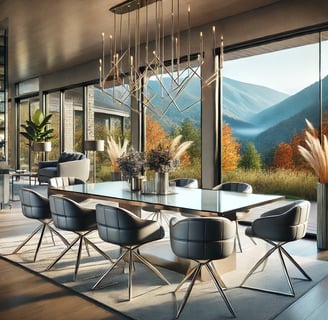 Elegant Dining Room Overlooking Nature