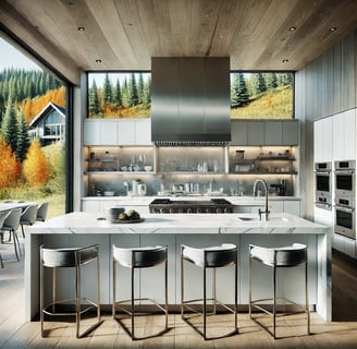 Sleek and Functional Modern Mountain Home Kitchen