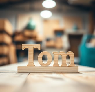 a wooden DIY name sign