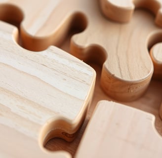 wooden puzzle pieces