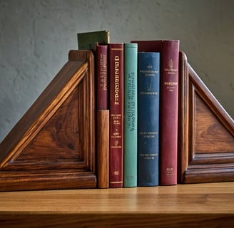 wooden bookends