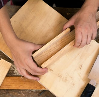 a person working with wood