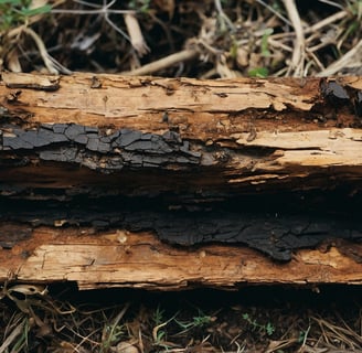 a rotten piece of wood