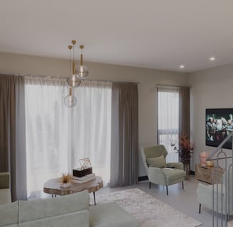 Modern tasarımlı salon ve oturma alanı, İkonya Dolungaz iç mekan