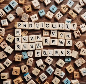Scrabble tiles arranged to spell 'ONLINE MARKETING' on a wooden table with a textured surface.