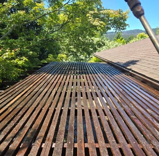 Deck after power wash