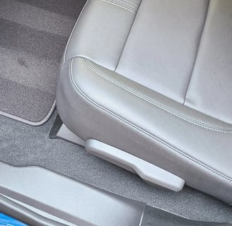 Interior Detailing Image “Deep interior car detailing with steam cleaning and vacuuming of seats"