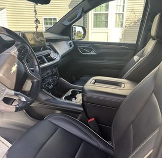 Interior Detailing Image “Deep interior car detailing with steam cleaning and vacuuming of seats"