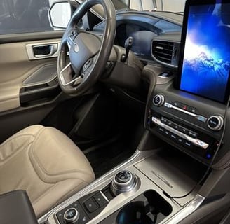 Interior Detailing Image “Deep interior car detailing with steam cleaning and vacuuming of seats"