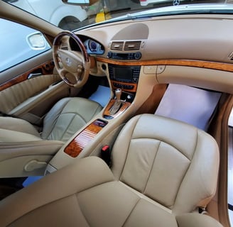 Interior Detailing Image “Deep interior car detailing with steam cleaning and vacuuming of seats"