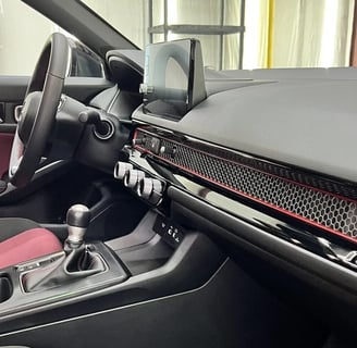 Interior Detailing Image “Deep interior car detailing with steam cleaning and vacuuming of seats"