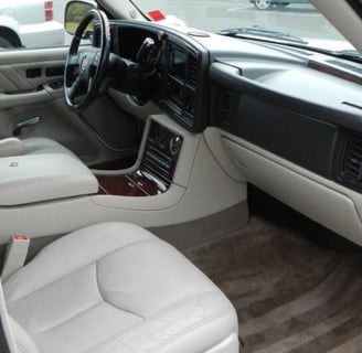 Interior Detailing Image “Deep interior car detailing with steam cleaning and vacuuming of seats"