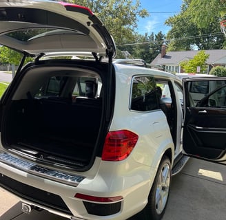 Interior Detailing Image “Deep interior car detailing with steam cleaning and vacuuming of seats"