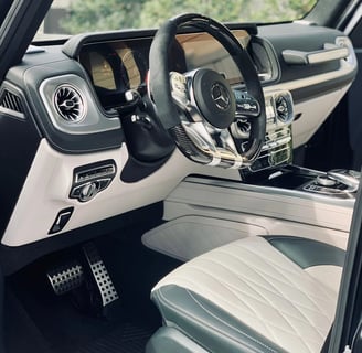 Interior Detailing Image “Deep interior car detailing with steam cleaning and vacuuming of seats"