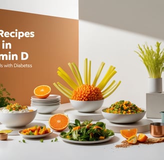 a table with a bowl of food and a vase with oranges