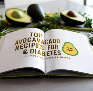 a book opened to show a recipe book with avocado avocado
