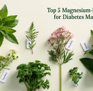 a variety of herbs and herbs on a white background