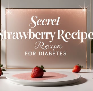 a plate with strawberries and strawberries on it, with the words secret recipe