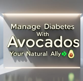 a sign that says manage diabetes with avocado