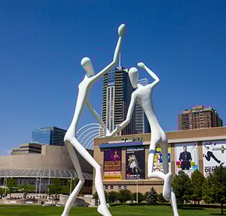 Dancers sculpture at the Denver Center for Performing Arts