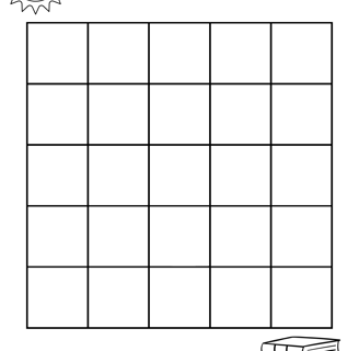 A blank bingo sheet headed "Summer Reading" with images of the sun and a stack of books