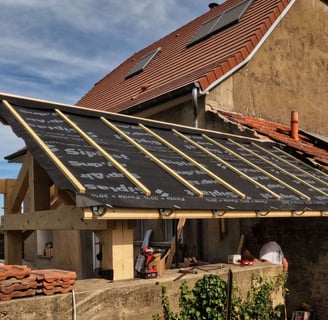 Contre-lattage sur toiture