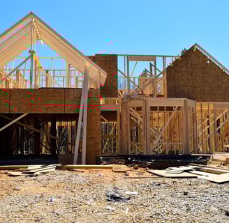 Maison en bois en construction