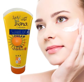 a woman with a sunflower cream on her face