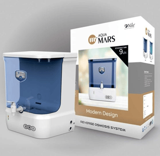 a water purifier with a box of water