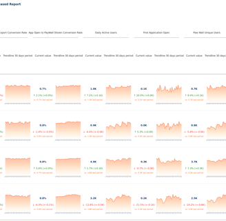 Executive Summary Dashboard: Dimension-Based Report showing key metrics and trendlines