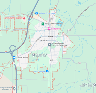 City of Benton Kentucky Map