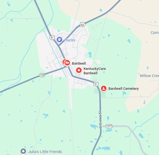 Map of the City of Bardwell