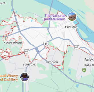Map of Paducah, Kentucky