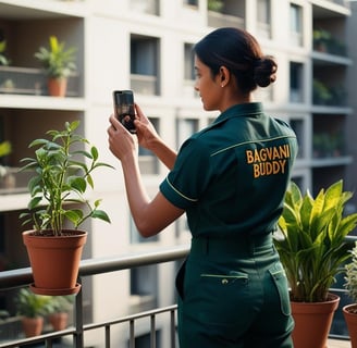 Gardener providing updates with photos and notes on your plants' health during your absence.