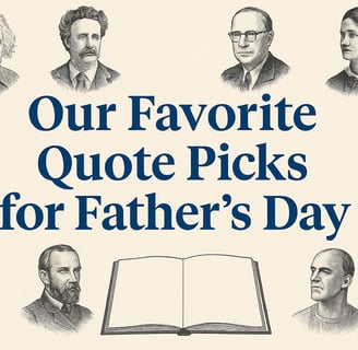 Banner image featuring the title ‘Our Favorite Quote Picks for Father’s Day’ blog post