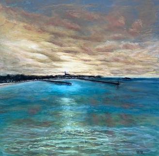 A l'horizon, Cancale. Pastel