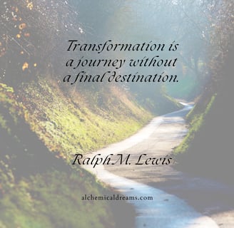 "Transformation is a journey without a final destination" Ralph M Lewis