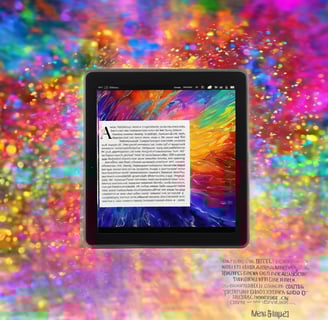 black SLR camera on and white e-book reader
