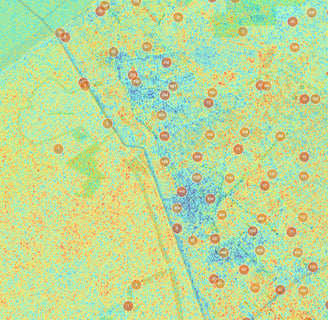 Rafa building height changes measured with InSAR
