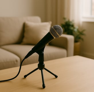 microphone on a table