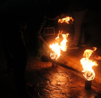 Fotografía nocturna, Chignahuapan México, Dia de muertos