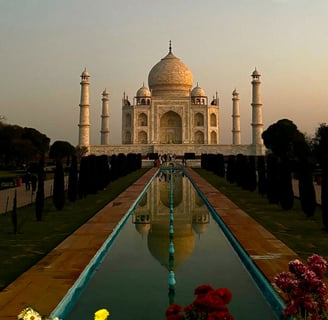 The Taj Mahal at sunrise