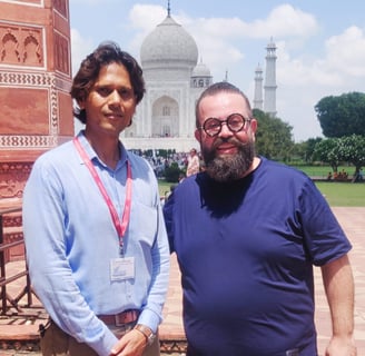 Muzammil with Michelin Star Chef, Omar Orfali