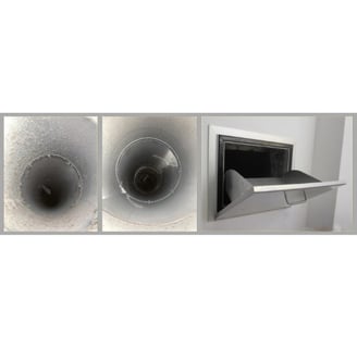 Before and after cleaning chute