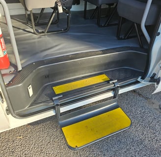 Spacious, accessible 14-seater maxi cab for airport transfers and group travel